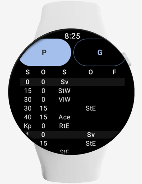 WearOSスマートウォッチでスコア履歴を確認