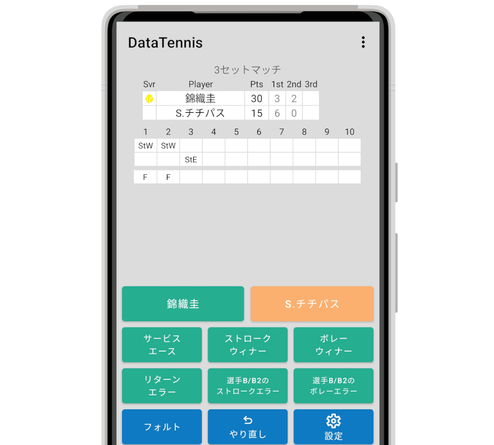 簡単操作の入力画面